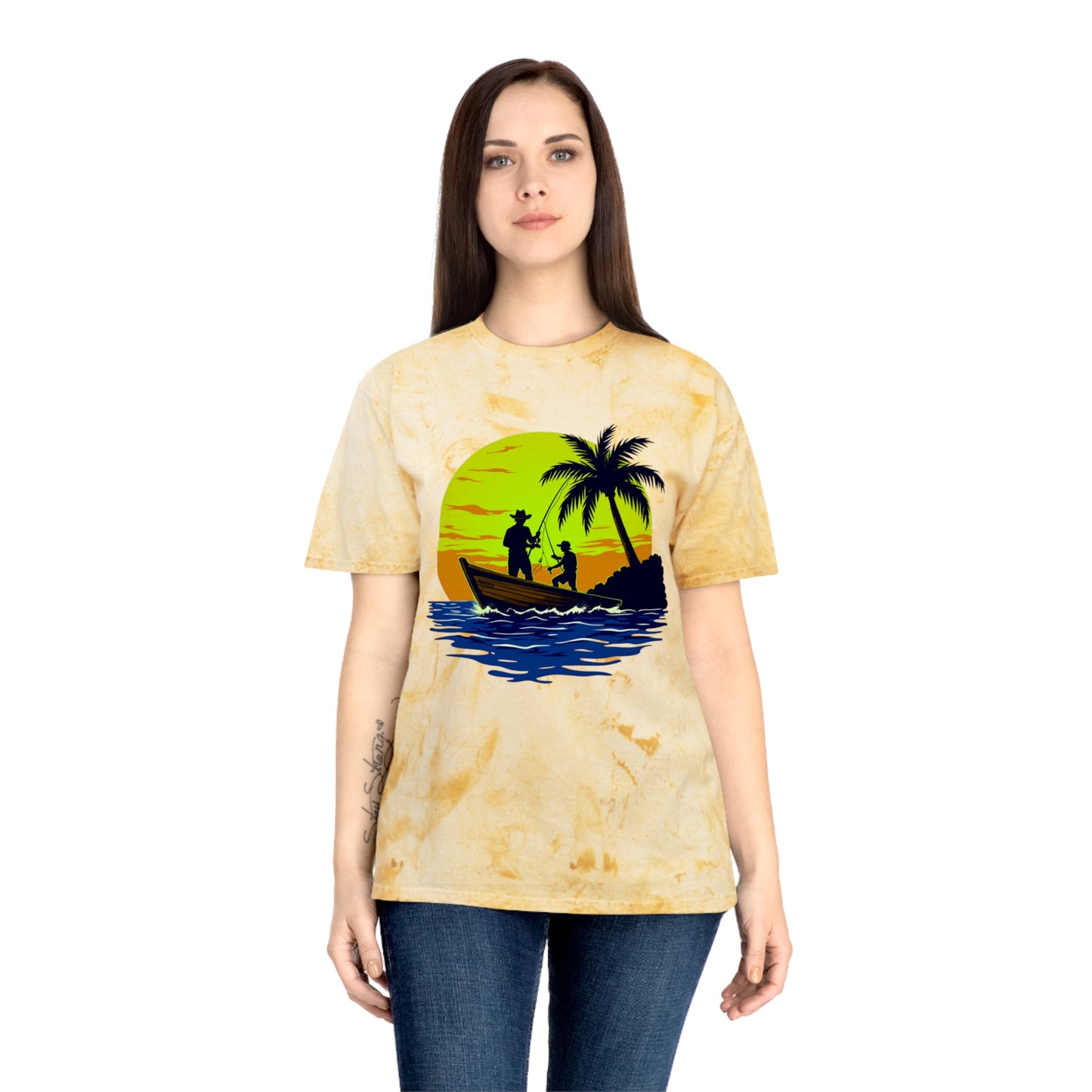 Gone Fishing Color Blast Tee