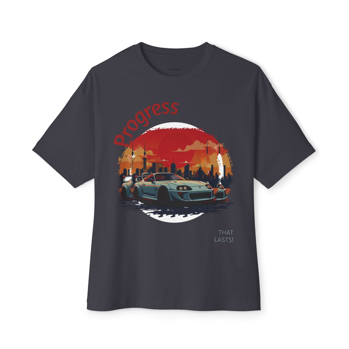 Car Sunset Oversized Boxy Tee