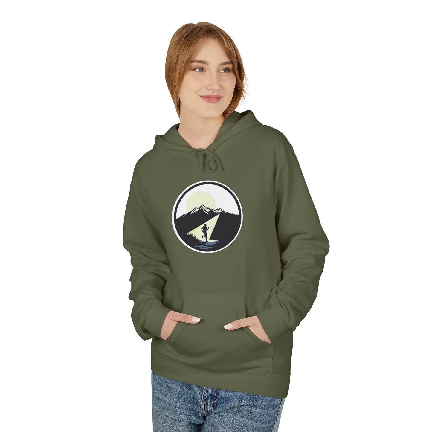 AP Logo Outdoor Mountain Circle Graphic Hoodie