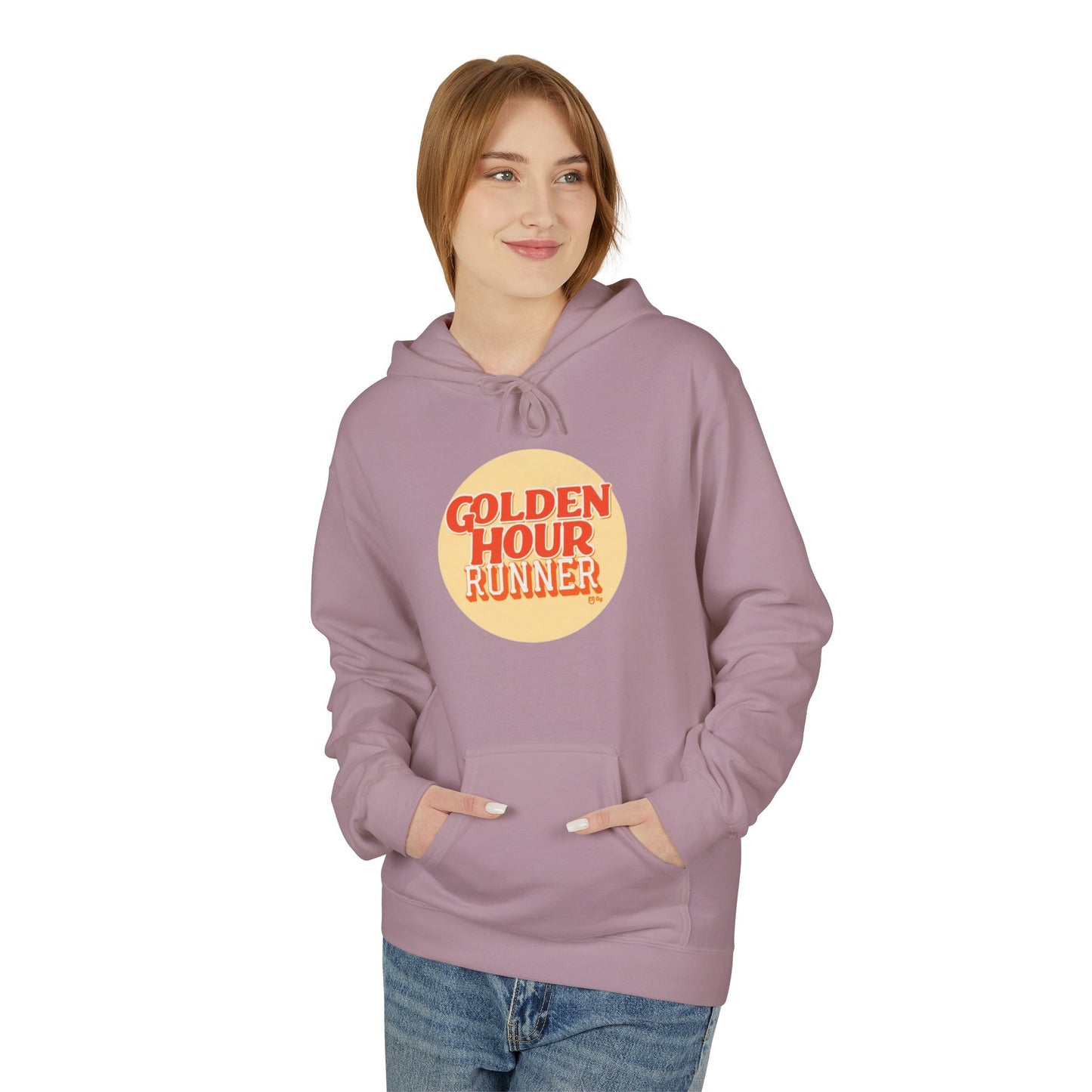 Golden Hour Retro Sunset Runner Hoodie