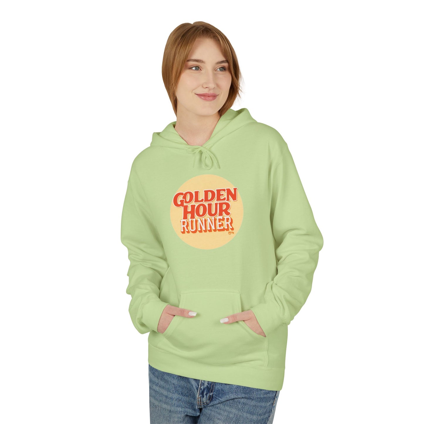 Golden Hour Retro Sunset Runner Hoodie