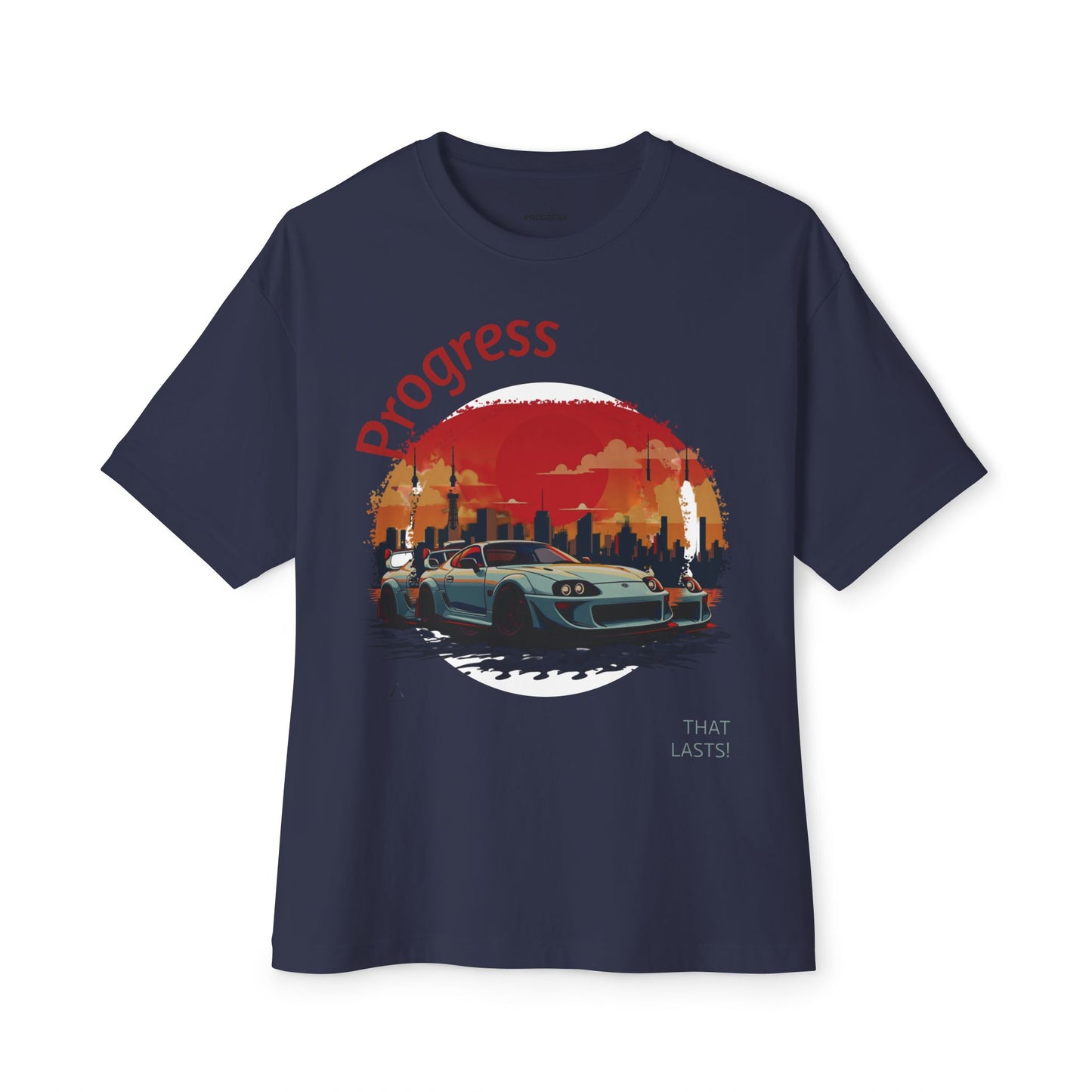 Car Sunset Oversized Boxy Tee