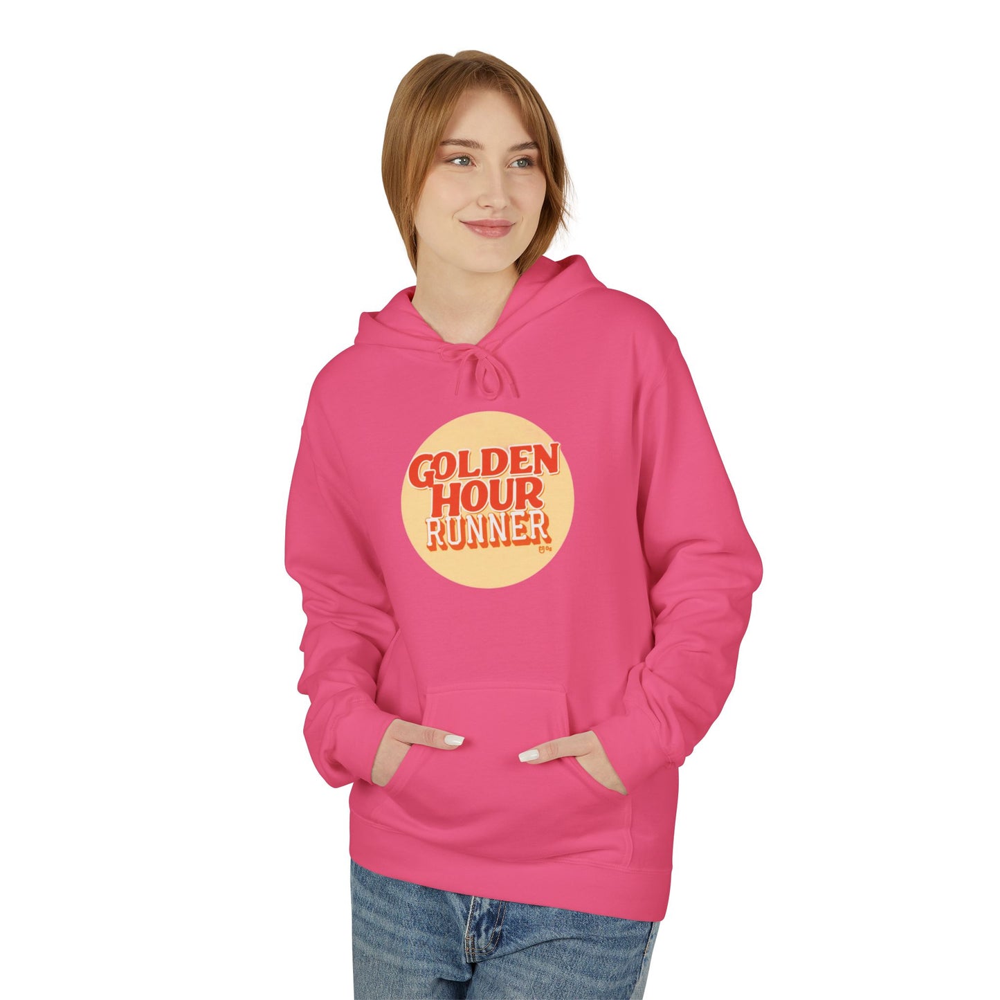 Golden Hour Retro Sunset Runner Hoodie
