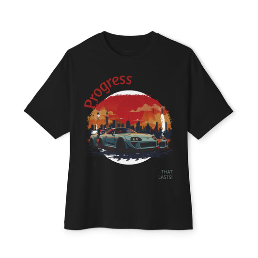 Car Sunset Oversized Boxy Tee