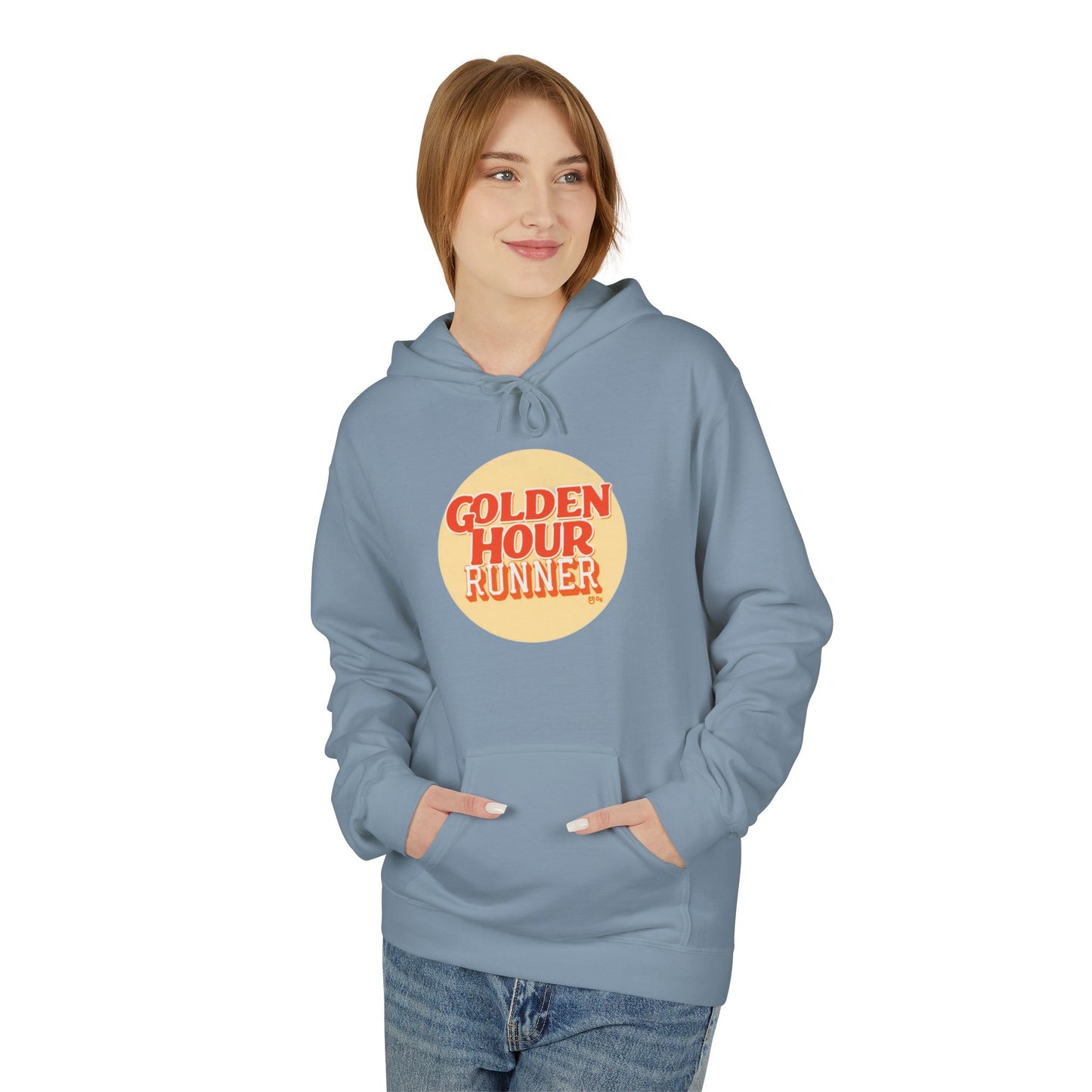 Golden Hour Retro Sunset Runner Hoodie