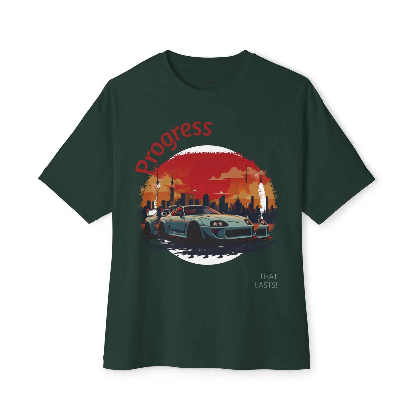 Car Sunset Oversized Boxy Tee