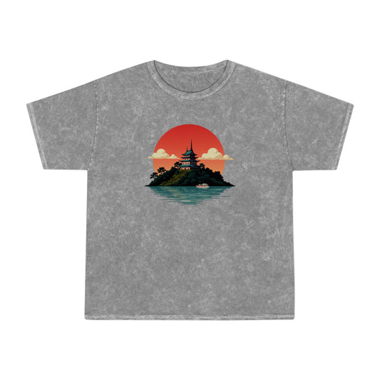 Temple Sunset Mineral Wash Tee