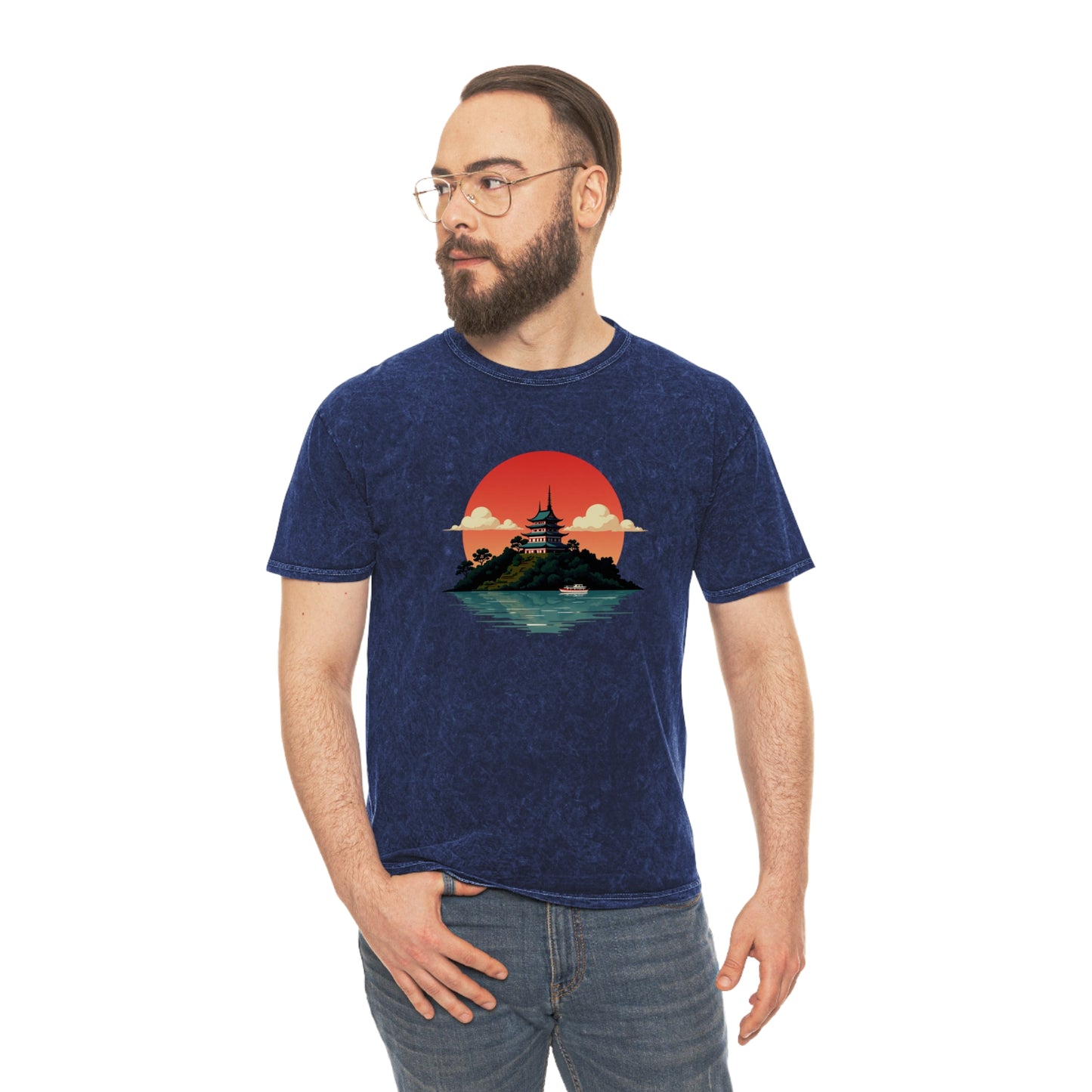Temple Sunset Mineral Wash Tee