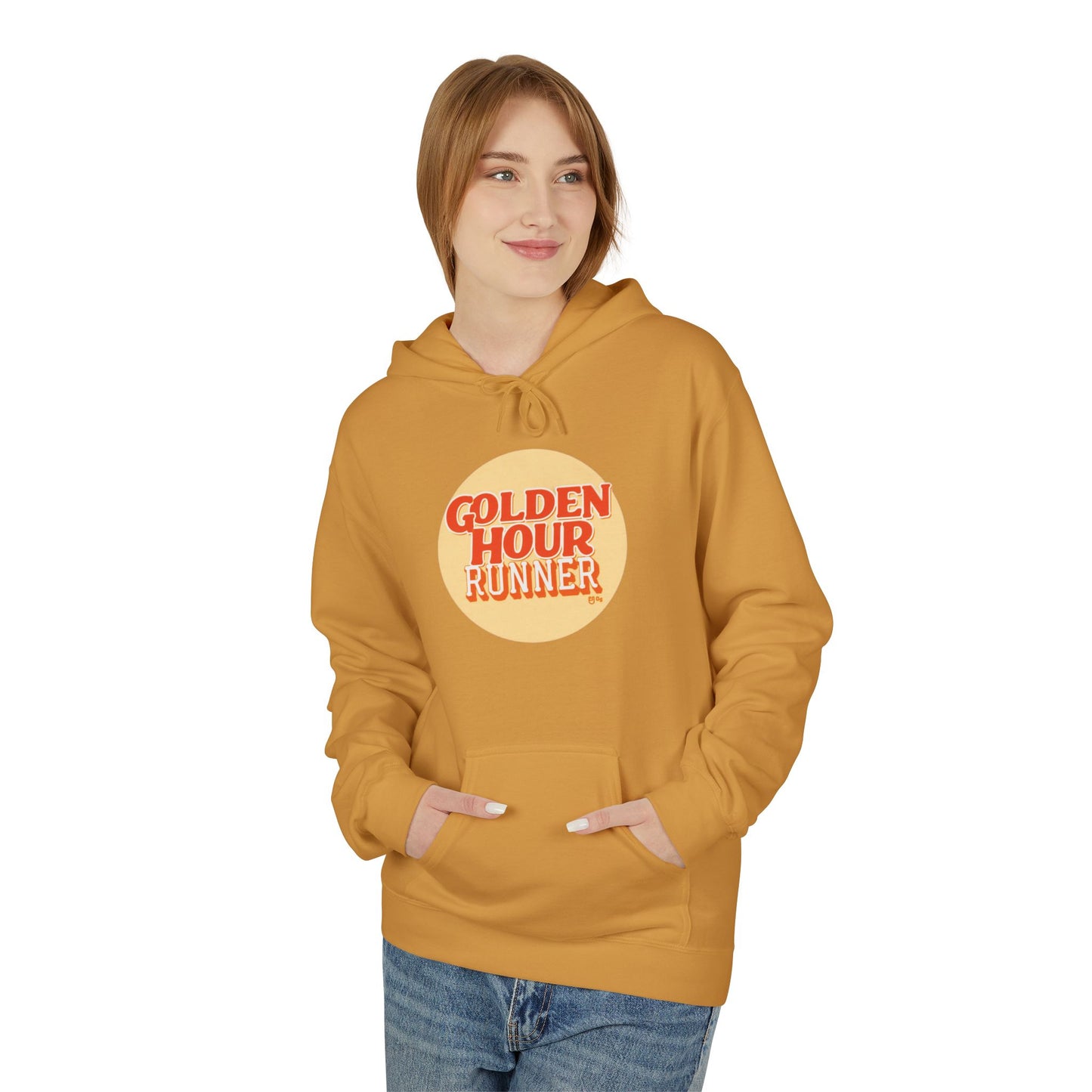 Golden Hour Retro Sunset Runner Hoodie