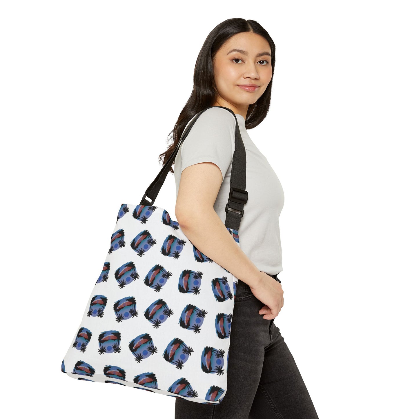 Beach Pattern Adjustable Tote Bag