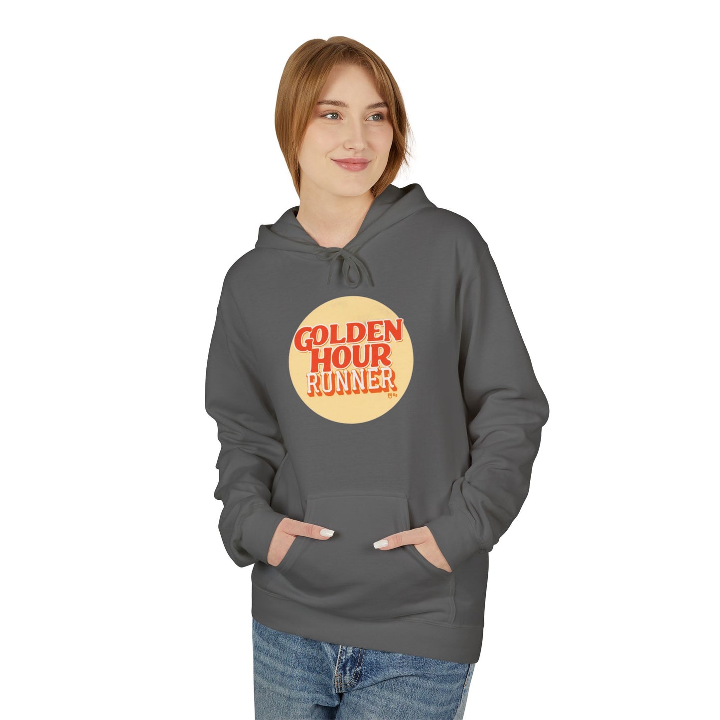 Golden Hour Retro Sunset Runner Hoodie