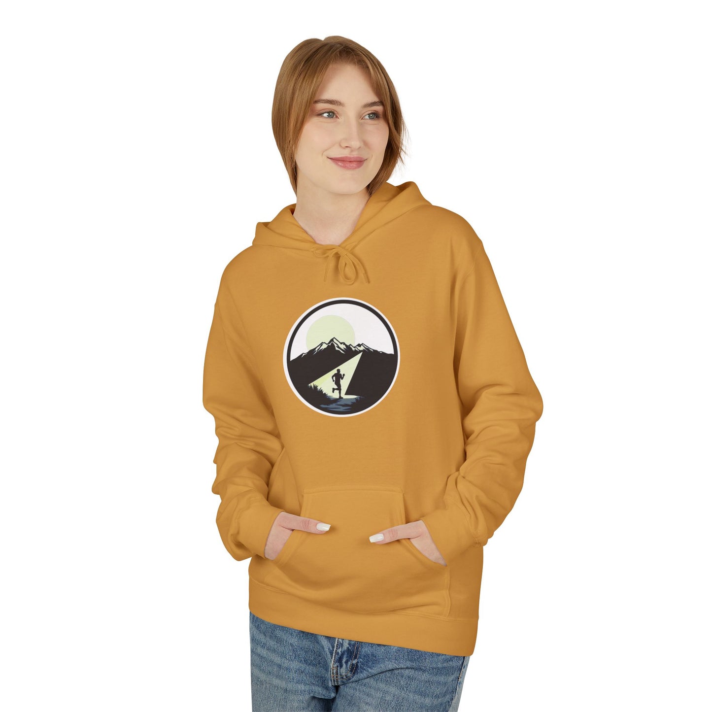 AP Logo Outdoor Mountain Circle Graphic Hoodie