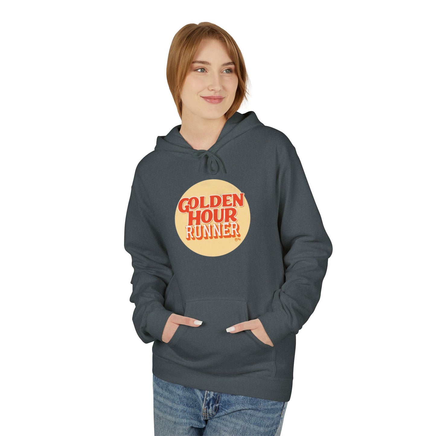Golden Hour Retro Sunset Runner Hoodie